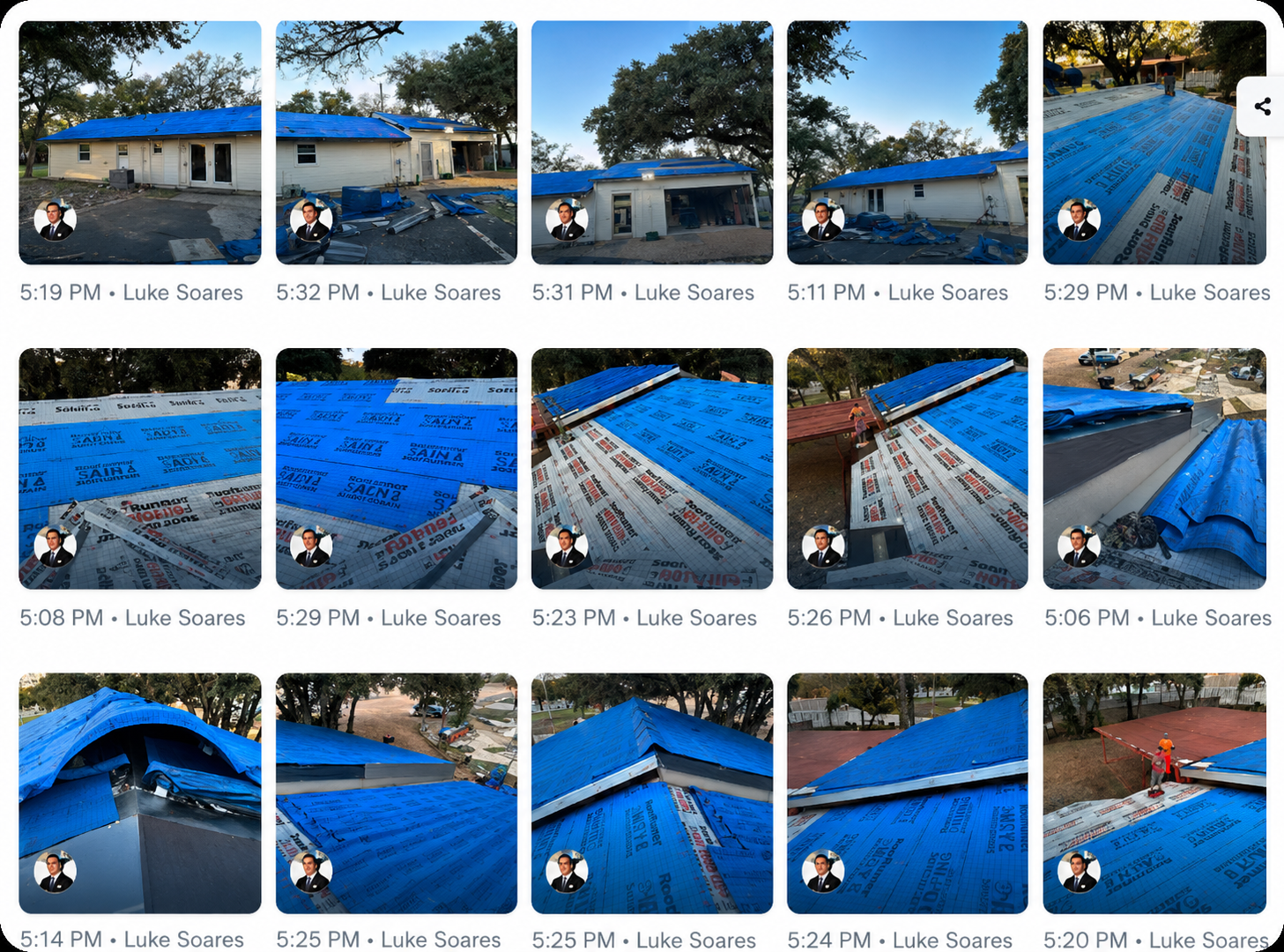 Timestamped inspection photographs delivered to your device
